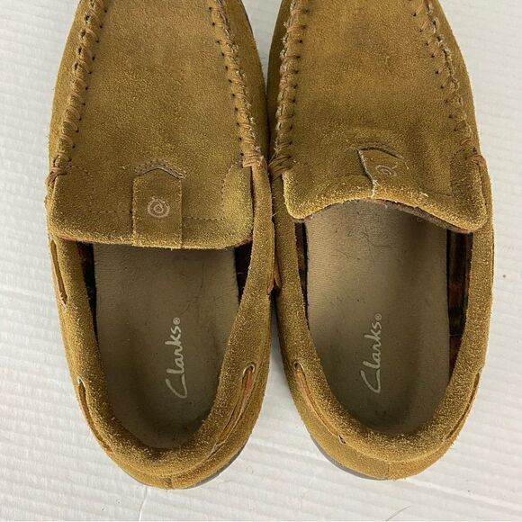 Clarks Leather Slippers Men’s Size 11 Indoor Outdoor Rubber Soles Comfort Cabin - Picture 9 of 11